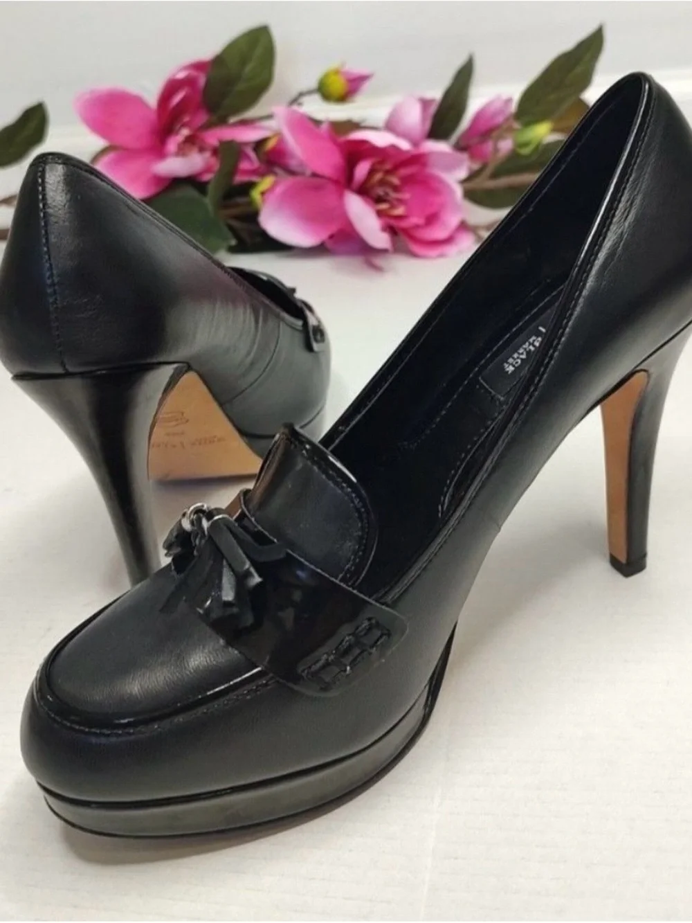 White House Black Market Black Tassel Platform Pump